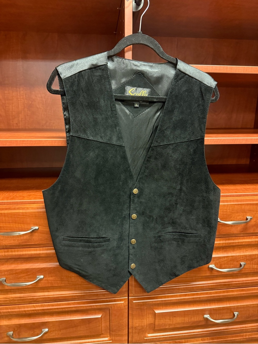 Scully Black Suede Vest